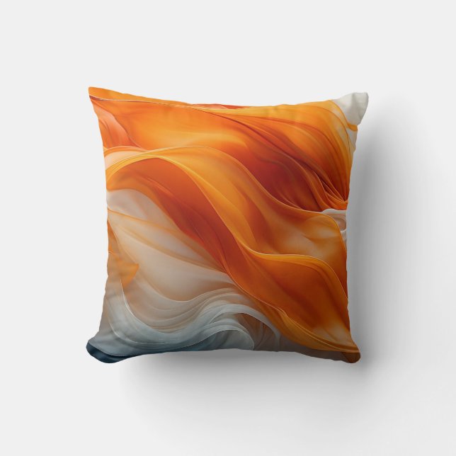 beautiful orange and white cushion (Front)
