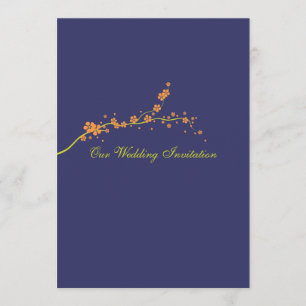 Beautiful Orange Blossom Wedding Invitation