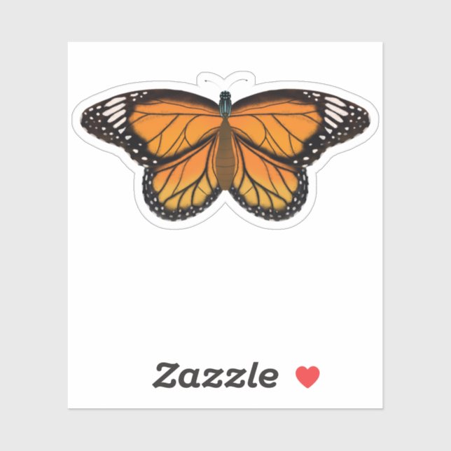Beautiful Orange Butterfly Drawing Painting (Sheet)