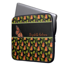Beautiful Orange Butterfly Pattern with Name