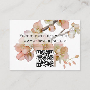 Beautiful orange floral watercolor blossoms enclosure card