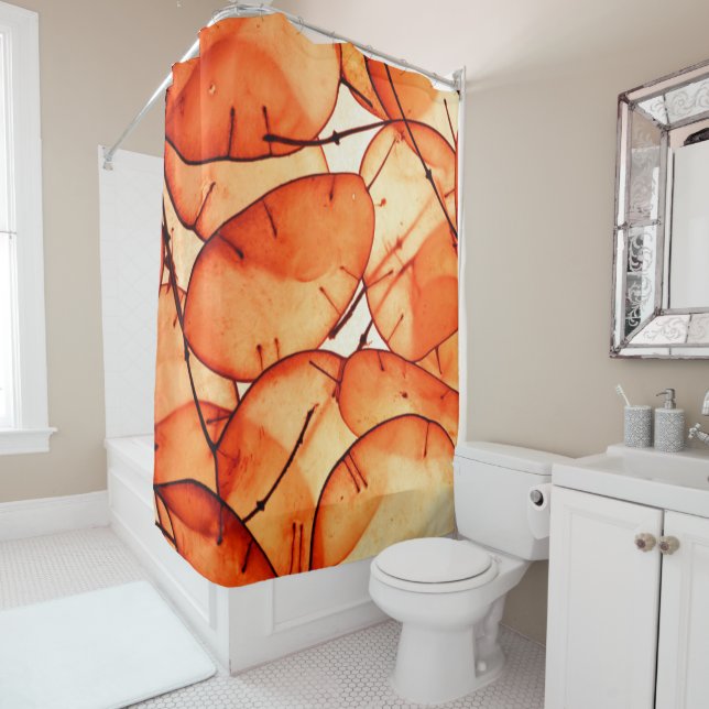 Beautiful Orange Leaf Curtain (In Situ)
