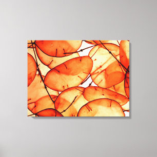 Beautiful Orange Leaf Wrapped Canvas