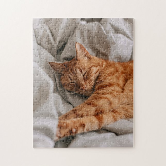 Beautiful Orange Sleeping Cat  Jigsaw Puzzle (Vertical)