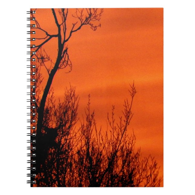 Beautiful Orange Sunrise in Kansas Notebook (Front)