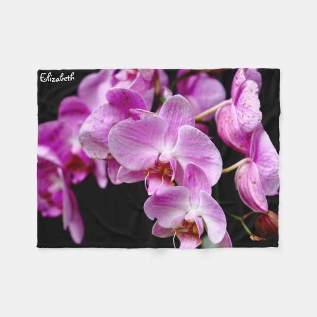 Beautiful Orchid Blanket (Front (Horizontal))