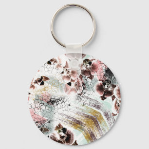 Beautiful orchid key ring