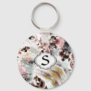 Beautiful orchid key ring