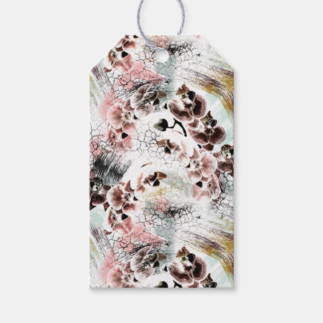 Beautiful orchid stylish gift tags (Front)