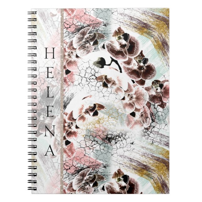 Beautiful orchid stylish notebook (Front)