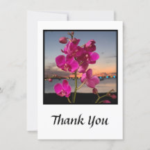 Beautiful Orchid Thank You Card