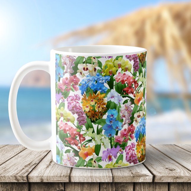Beautiful Orchids Tropical Floral Coffee Mug (Creator Uploaded)
