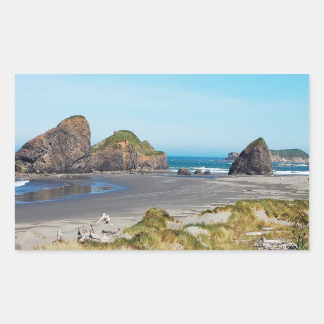 Beautiful Oregon coast landscape        Rectangular Sticker (Front)
