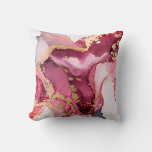 Beautiful oriental background. Fluid art, alcohol  Cushion