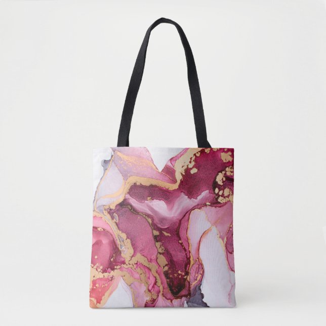 Beautiful oriental background. Fluid art, alcohol  Tote Bag (Front)