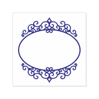 Beautiful Ornament Circle Scrapbooking Self-inking Stamp