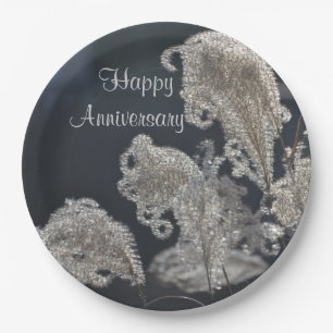 Beautiful Ornamental Grass Anniversary Plate