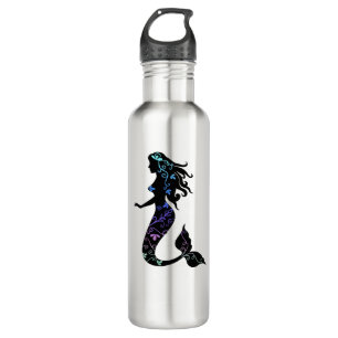 Beautiful Ornate Mermaid Silhouette 710 Ml Water Bottle