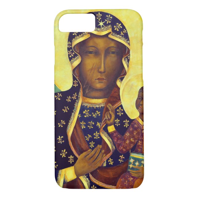 Beautiful Our lady of Czestochowa painted Case-Mate iPhone Case (Back)