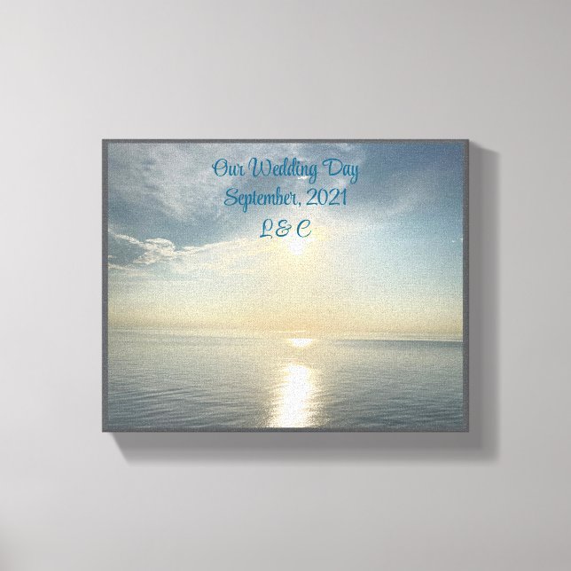 Beautiful, Our Wedding Day Canvas (Front)