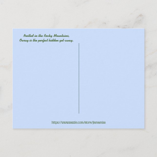 Beautiful Ouray, Colorado Postcard (Back)