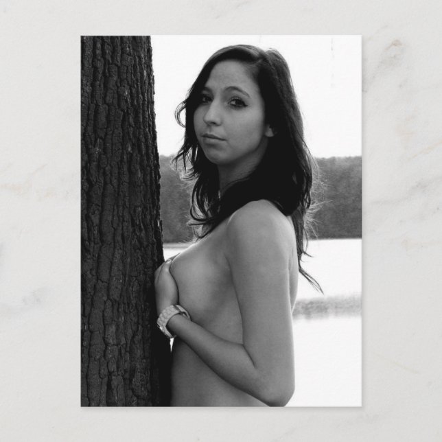 Beautiful Outdoor B&W photography postcard (Front)