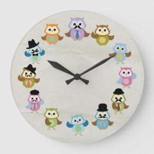 Beautiful Owl Wall Clock
