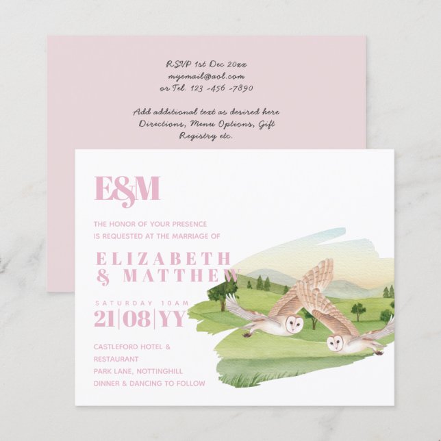 Beautiful OWLS Wedding (Front/Back)