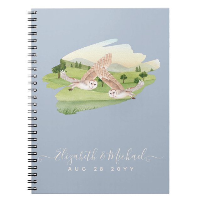 Beautiful OWLS Wedding Notebook (Front)