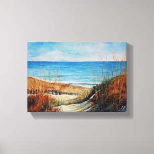 Beautiful Painted Sand Dunes and Beach Canvas Print