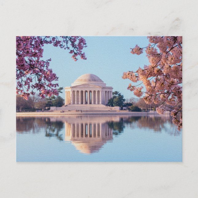 Beautiful painterly photo of Jefferson Memorial Postcard (Front)