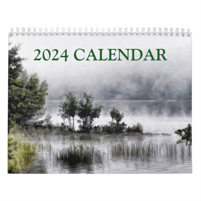 Beautiful Painting Abstract Art of Landscape 2024 Calendar (Cover)