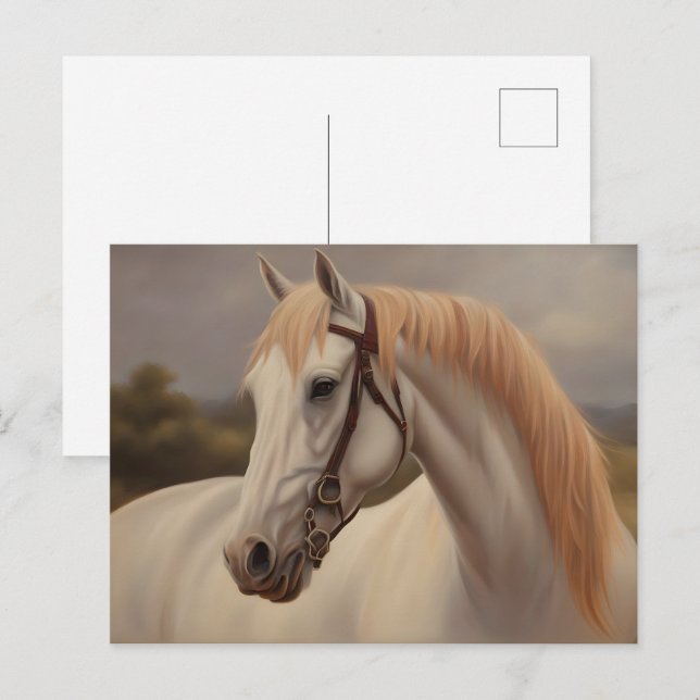 Beautiful painting of horses postcard (Front/Back)