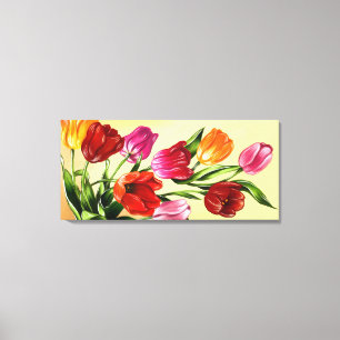Beautiful painting of Tulips Canvas Print