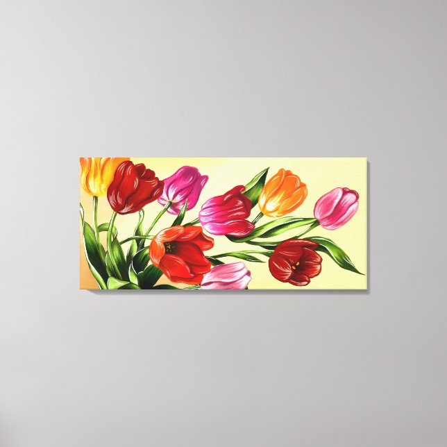 Beautiful painting of Tulips Canvas Print (Front)