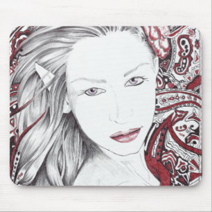 Beautiful Paisley Female Elf Mouse Mat