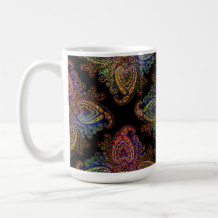 BEAUTIFUL PAISLEY on Black Coffee Mug