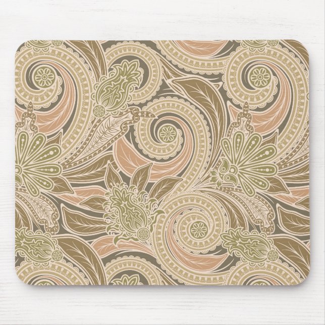 Beautiful paisley pattern mouse mat (Front)