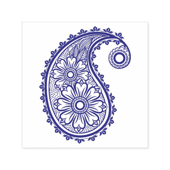 Beautiful Paisley Scrapbooking Self-inking Stamp (Design)
