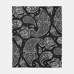 Beautiful paisley seamless pattern fleece blanket