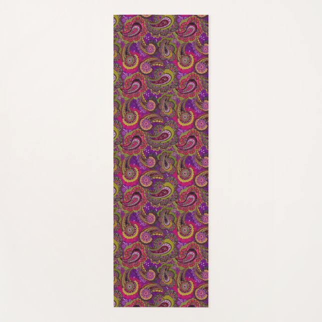 Beautiful Paisley Yoga Mat (Front)