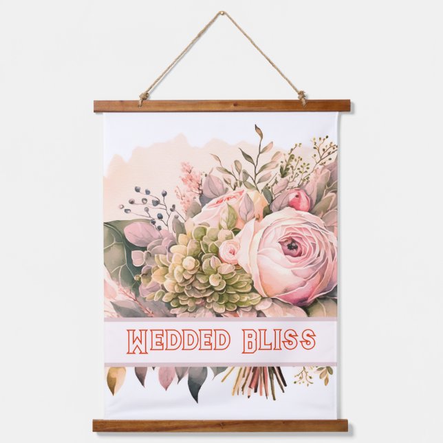 Beautiful Pale Pink Roses Art Hanging Tapestry (Front)