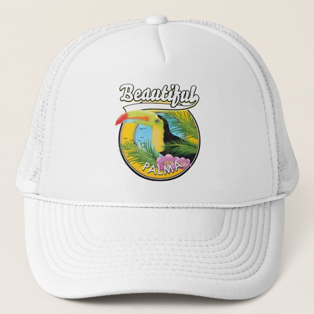 Beautiful Palma, toucan logo  Trucker Hat (Front)