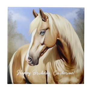 Beautiful Palomino Horse Tile