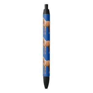 Beautiful Palomino Quarter Horse Stallion Black Ink Pen