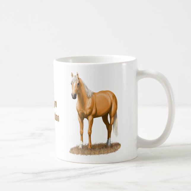 Beautiful Palomino Quarter Horse Stallion Coffee Mug (Right)