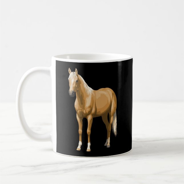 Beautiful Palomino Quarter Horse Stallion Coffee Mug (Left)