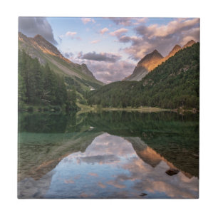 Beautiful Palpuogna Lake   Swiss Alps Tile
