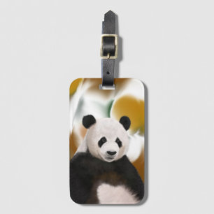 Beautiful Panda Bear Abstract Background Luggage Tag