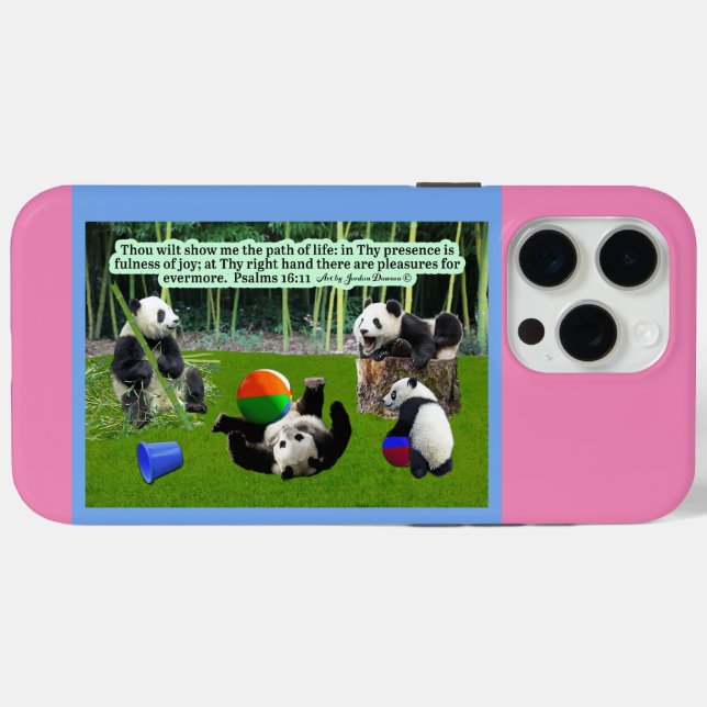 Beautiful Panda Scripture Psalms 16:11 Case-Mate iPhone Case (Back (Horizontal))